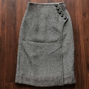 Chic One-of-a-kind Wool Wrap Skirt